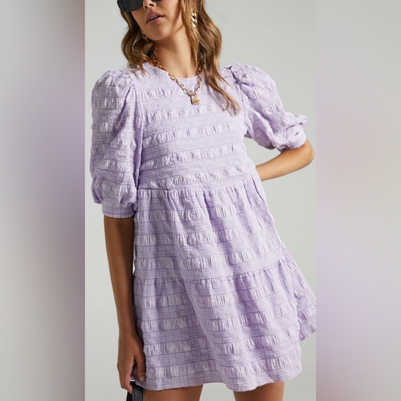 Showpo. Dresses & Skirts - DARCIA DRESS IN LILAC CHECK